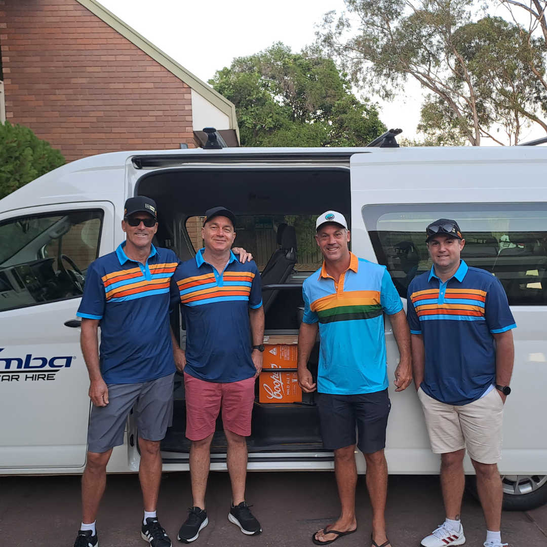 Carhire, coolers, first tee